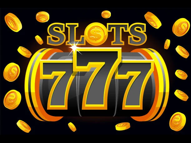 Gold slot reels showing a triple seven under a SLOTS sign