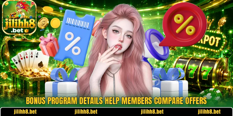 Bonus program details help members compare offers