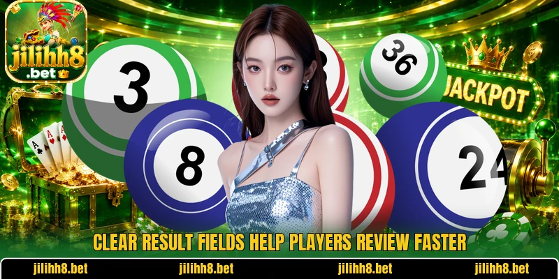 Clear result fields help players review faster