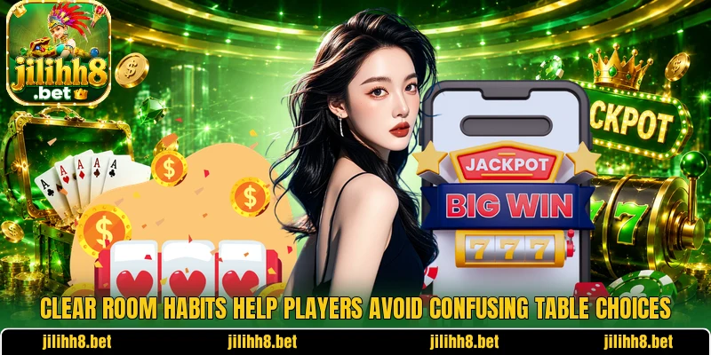 Clear room habits help players avoid confusing table choices Clear room habits help players avoid confusing table choices
