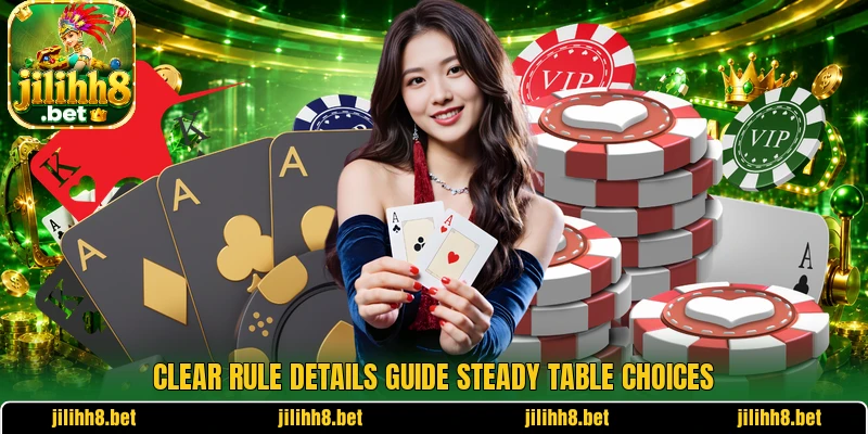 Clear rule details guide steady table choices