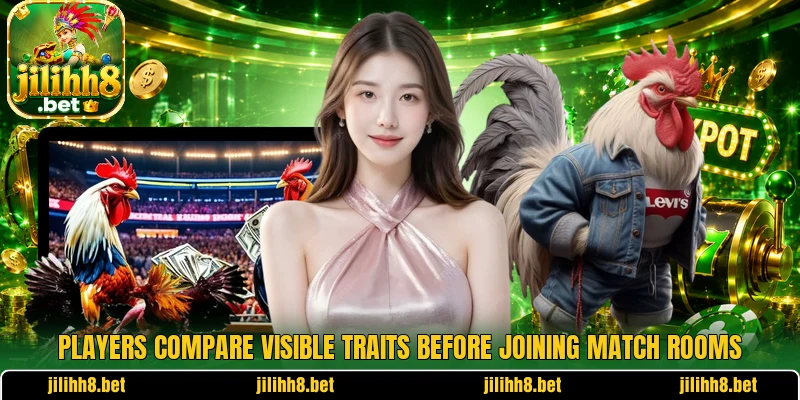 Players compare visible traits before joining match rooms