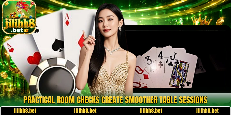 Practical room checks create smoother table sessions