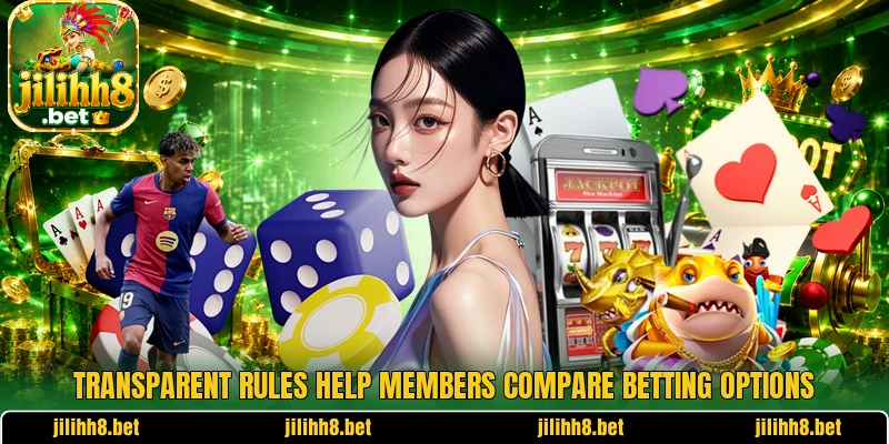 Transparent rules help members compare betting options Transparent rules help members compare betting options